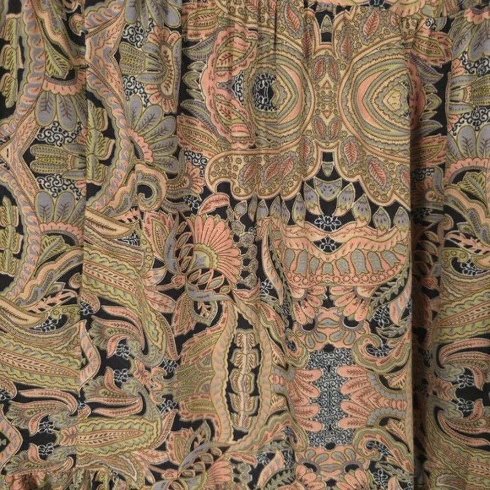 NWT Anthropologie Boemo Maxi Dress LARGE Paisley Tassels Tiered Halter  R4592‎ - Picture 7 of 9
